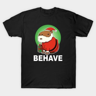 Behave Capybara Christmas T-Shirt